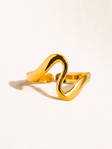 Arther 18K Non-Tarnish Abstract Ring