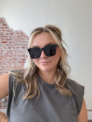 Blue Gem | Frankie Oversized Square Sunglasses