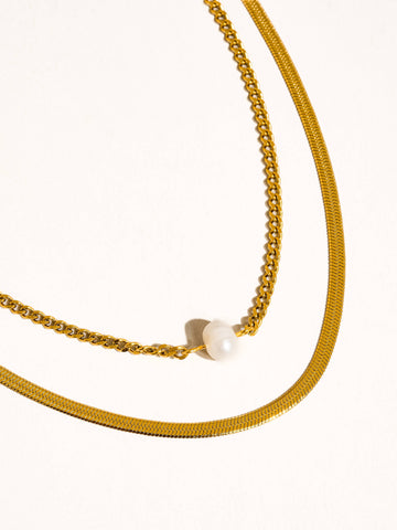 Owen 18K Non-Tarnish Layered Pearl Necklace