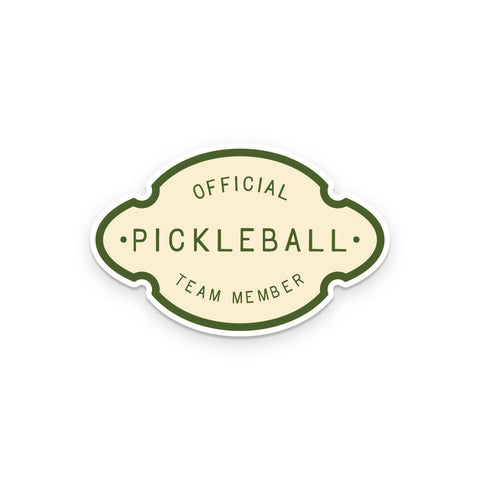 Official Pickleball Team Member Sticker