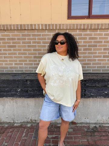 Mae Embroidered Short Sleeve Tee