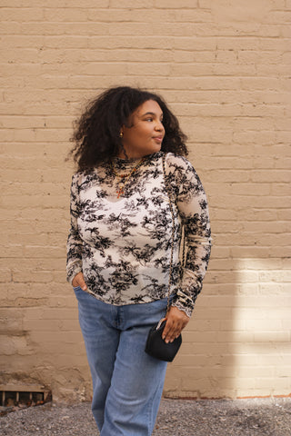 Lucia Velvet Lace Top