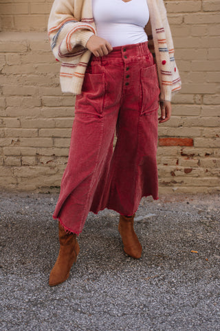 Kara Corduroy Wide Leg Pants