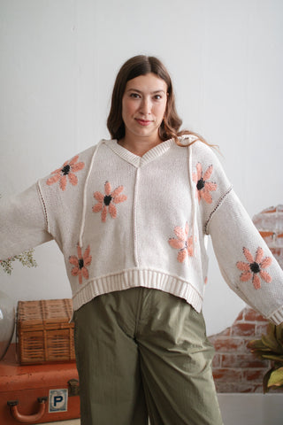 Dala Embroidered Floral Hoodie