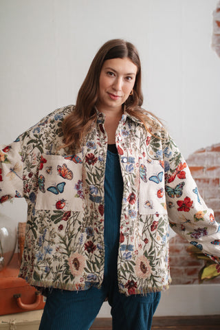 Katherine Vintage Butterfly Shacket