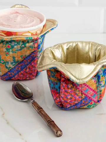 Floral Patchwork Ice Cream Cozy