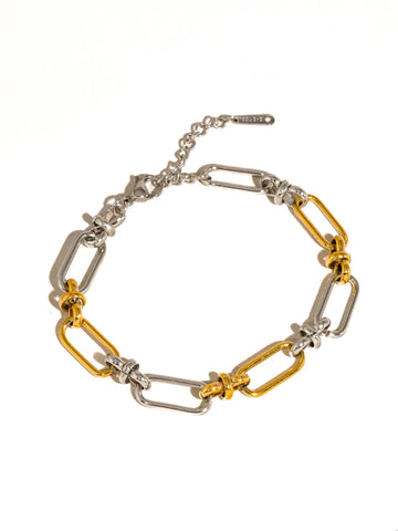 Molly 18K Non-Tarnish Two Tone Chain Bracelet