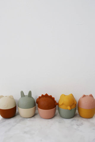 Animal Mold-Free Silicone Bath Toy Set