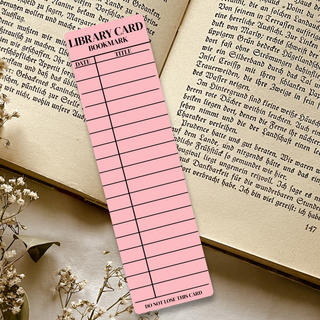 Library Card Bookmark