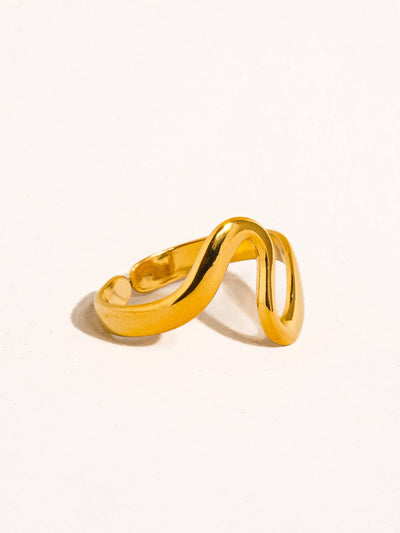 Arther 18K Non-Tarnish Abstract Ring