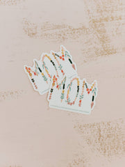 Mom Floral Vinyl Sticker