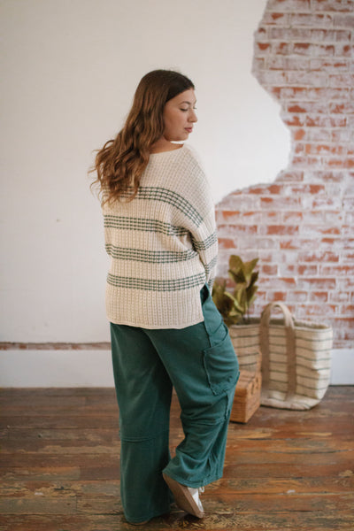 Riley Wide Leg Cargo Knit Pants