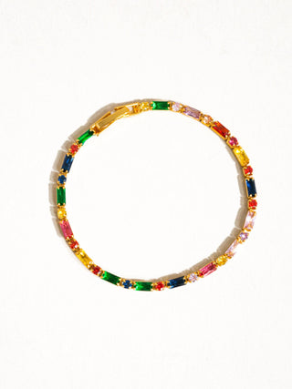 Shiloh Gold Multicolor Chain Bracelet