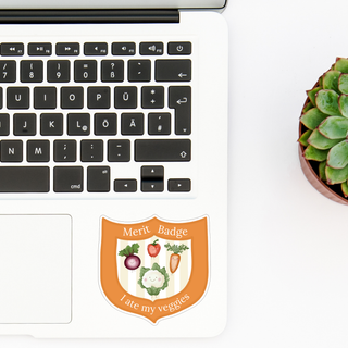 I Ate My Veggies Merit Badge Sticker