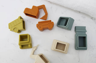 Construction Mold-Free Silicone Bath Toy Set 