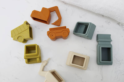 Construction Mold-Free Silicone Bath Toy Set 