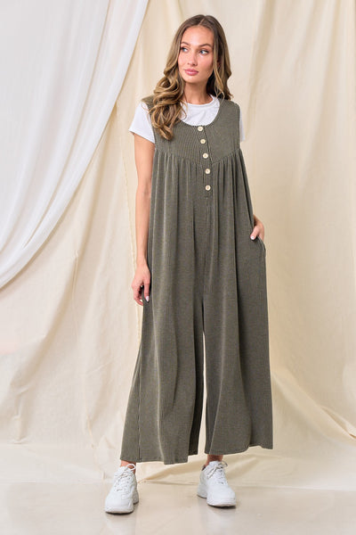 Humble Heart Ribbed Jumpsuit