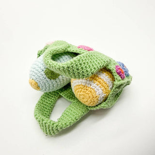 Handmade Crochet Easter Basket + Eggs