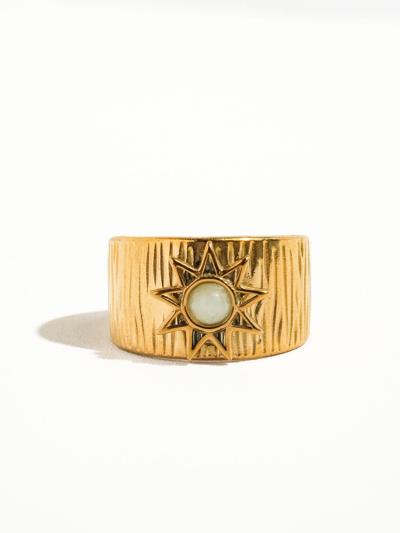Elena Non-Tarnish Sun Stone Ring