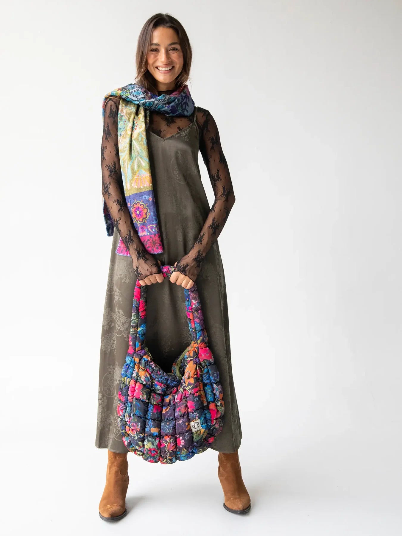 Floral Cozy Blanket Scarf