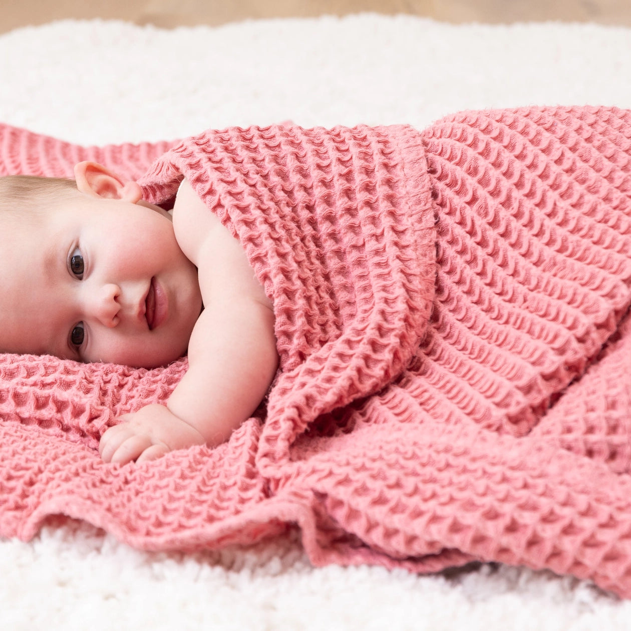 Waffle Baby Blanket | Watermelon