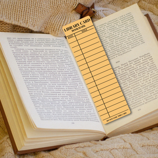 Library Card Bookmark