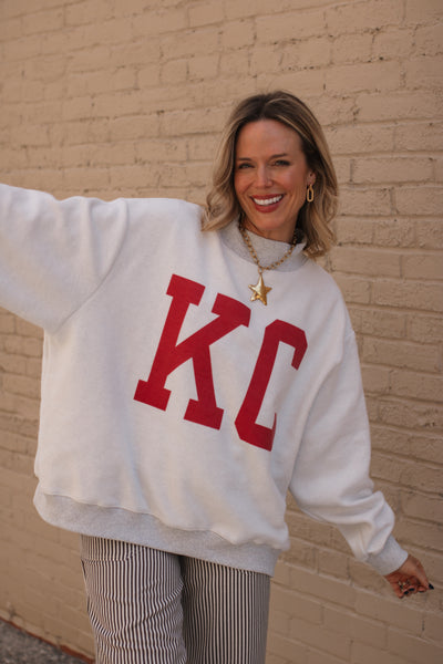 Kansas City Reversible Mock Neck Crewneck