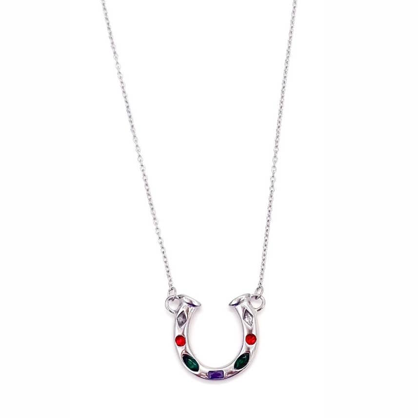 Lainey Crystal Horseshoe Necklace