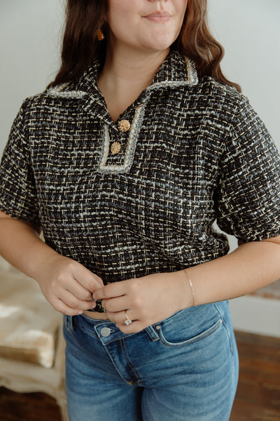 Happily Ever After Tweed Sweater