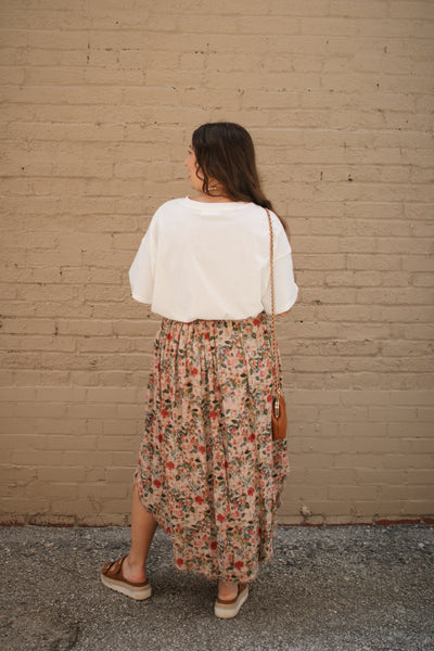 Lydia Floral Reversible Midi Skirt