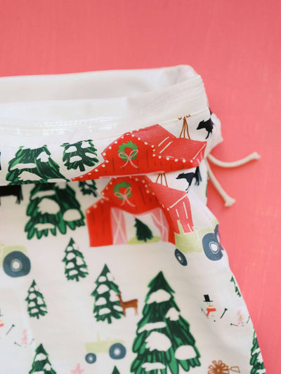 Christmas Festive Farm Bread Bag