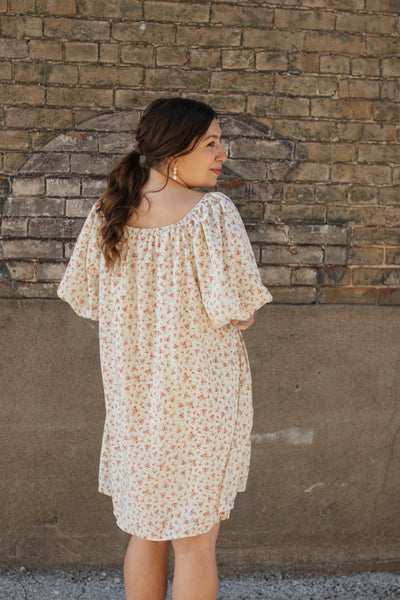 Nellie Floral Puff Sleeve Mini Dress