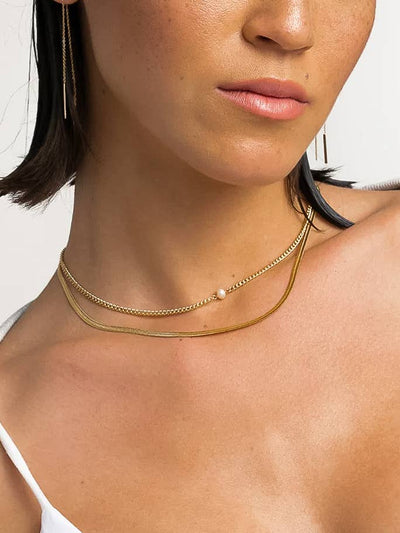 Owen 18K Non-Tarnish Layered Pearl Necklace