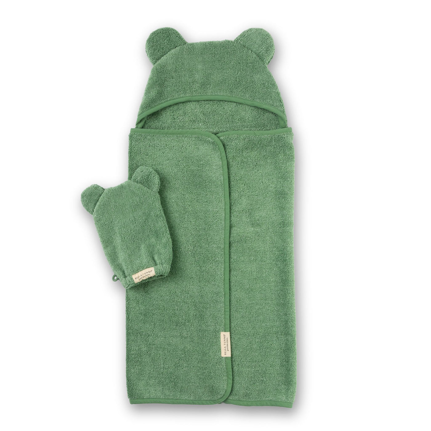 Hooded Towel + Wash Mitt Set | Sea Foam