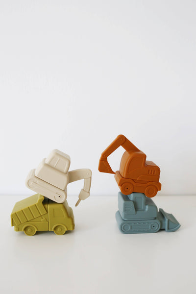 Construction Mold-Free Silicone Bath Toy Set 