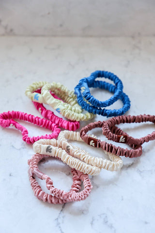 KAXI Skinny Satin Sleep Scrunchie | Set of 6