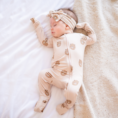 Bamboo 2-Way Convertible Zip Romper - Teddy | Unisex (0-24m)