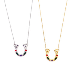 Lainey Crystal Horseshoe Necklace