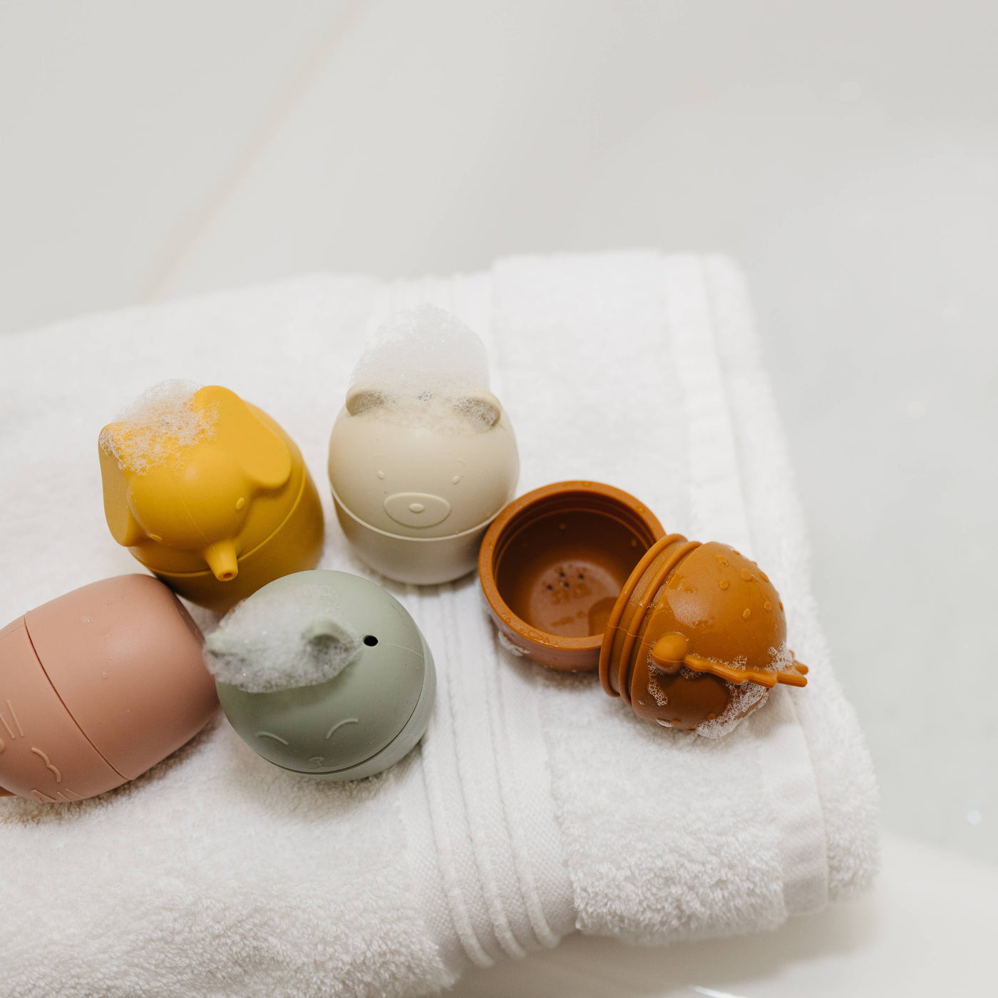 Animal Mold-Free Silicone Bath Toy Set