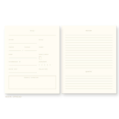 Gingham Pattern Book Log Journal