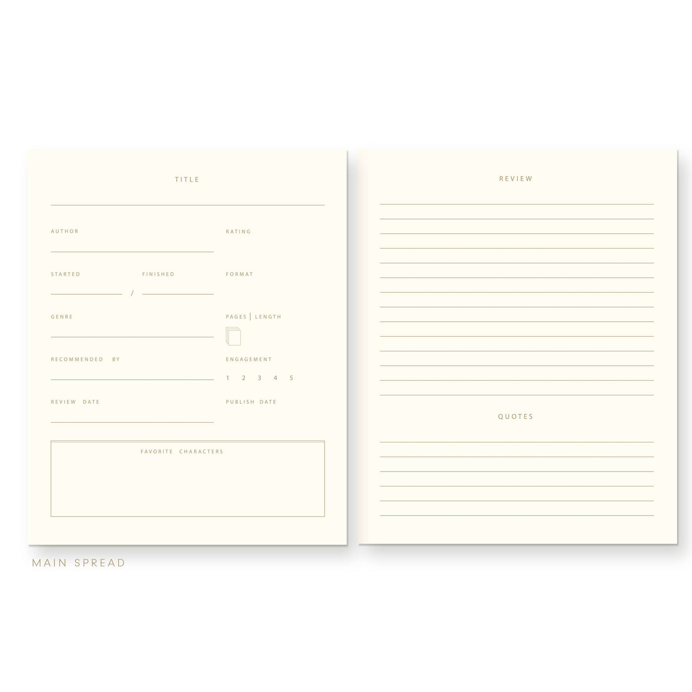 Striped Book Log Journal