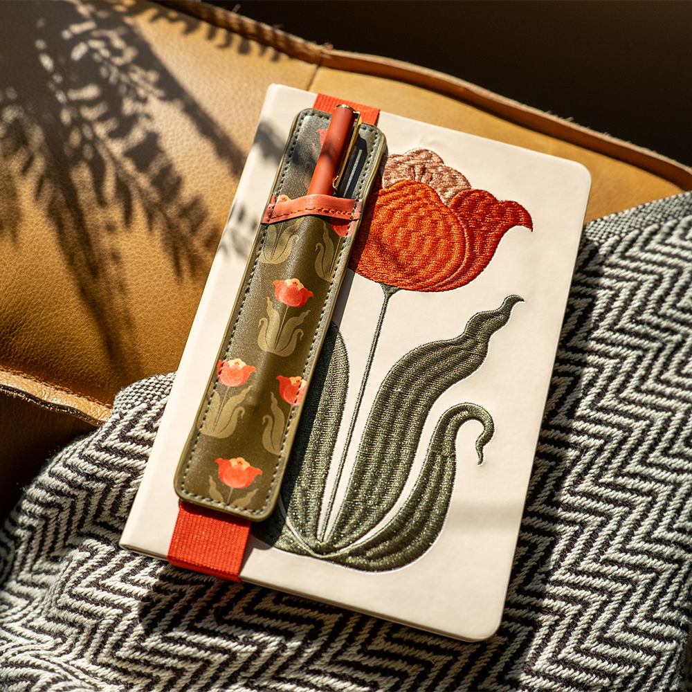 Tulip Embroidered Journal + Pen Set