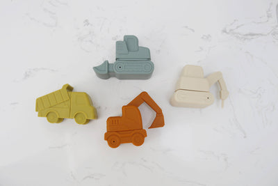 Construction Mold-Free Silicone Bath Toy Set 