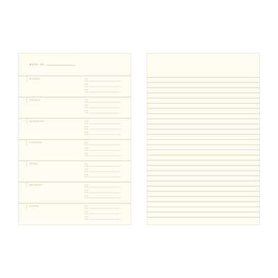Ruler Grid Undatec Weekly Planner Journal
