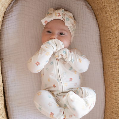 Bamboo 2-Way Convertible Zip Romper | Sunlit Daisy