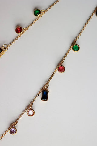 Tilly Gemstone Charm Neckalce