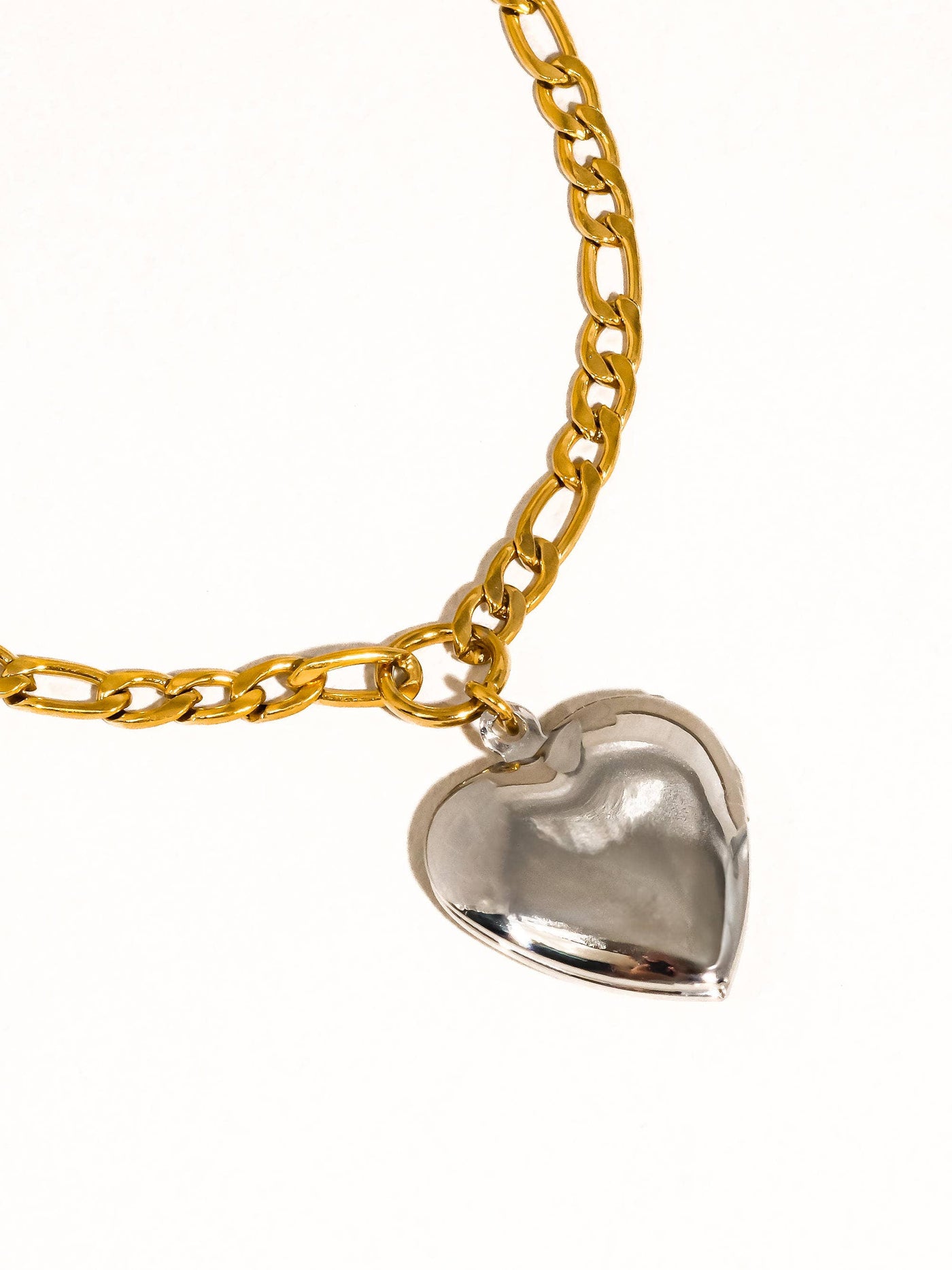 Heidi 18K Non-Tarnish Two Tone Locket Necklace