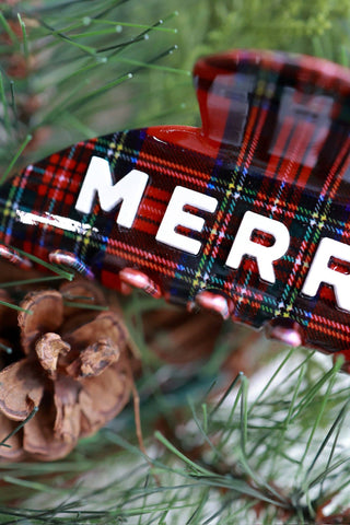 Merry Plaid Claw Clip