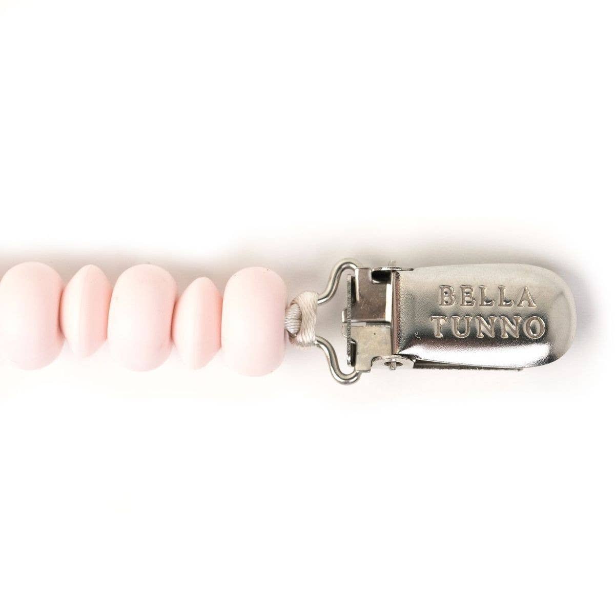 Silicone Beaded Pacifier Clip | Light Pink