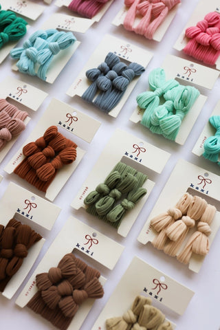 KAXI Bow Slick Back Ponytails | Set of 3